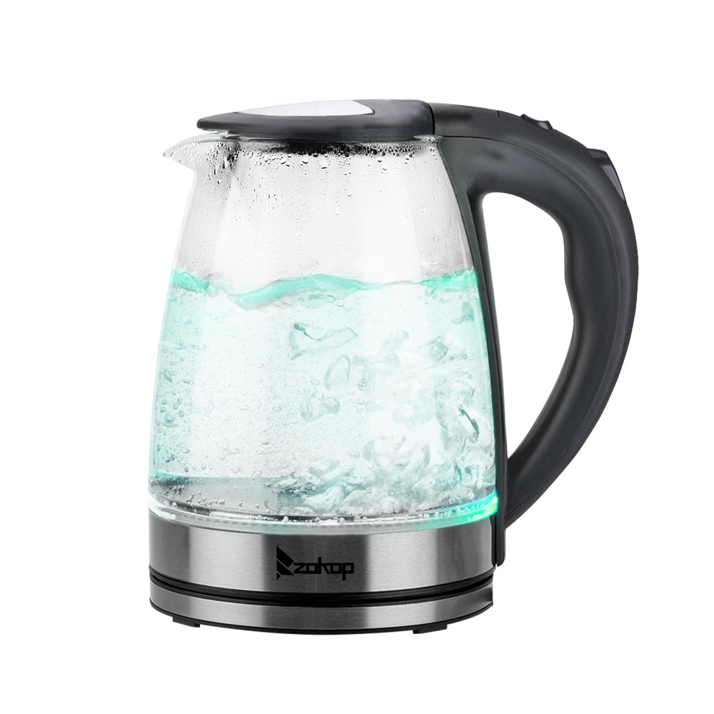 2000W 220V 1.8L Electric Glass Kettle with 7 Changing LED Lights