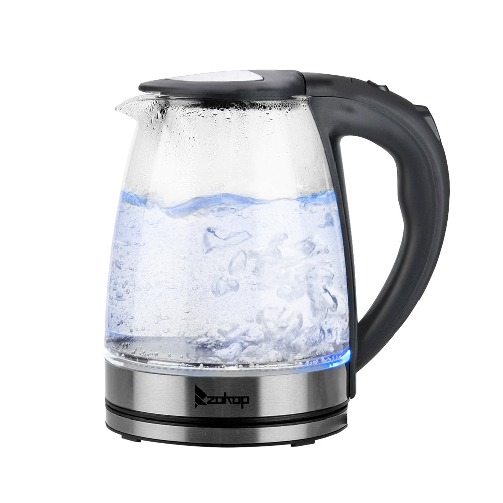2000W 220V 1.8L Electric Glass Kettle with 7 Changing LED Lights